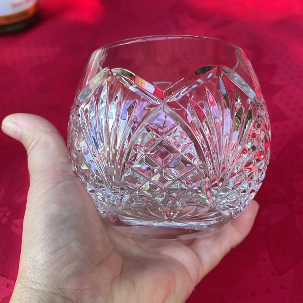 Waterford Crystal Cut Glass Bowl candle holder signed